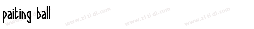 paiting ball字体转换